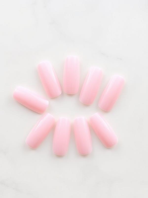 Morning Mist Chrome — almond press-on nail set